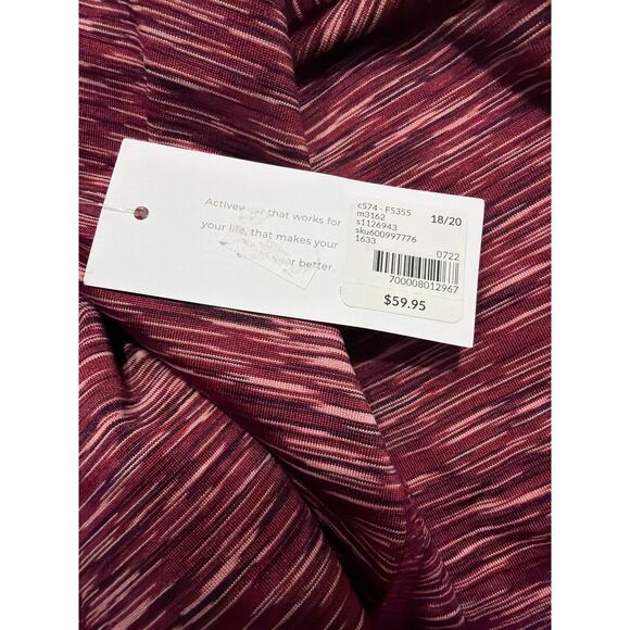 LIVI Lane Bryant Women's Plus Size Red Space Dye Active Capri Size 18/20 2X New - Picture 4 of 6